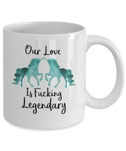 Unicorn mug Set ,couple , girlfriend, married best friends, nerdy legendary - Picture 1 of 4