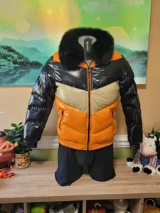 Jordan Craig Kids Puffer Chevron Jacket With Fur Collar Size 16 - Picture 1 of 16