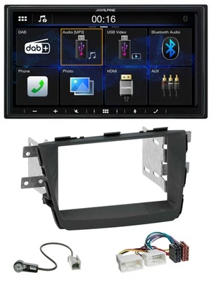 Alpine Bluetooth 2DIN MP3 DAB USB Autoradio für Kia Sorento II XM Facelift 12-15 - Bild 1 von 4