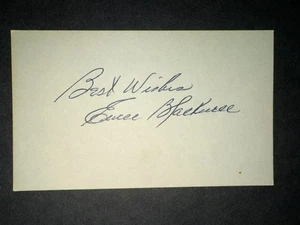 1940s REDS: Ewell Blackwell, tarjeta firmada 3x5, fallecida 1996 - Imagen 1 de 1