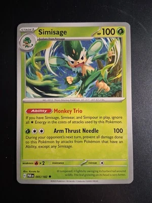 Pokémon TCG Simisage Paradox Rift 005/182 Regular Uncommon - Image 1 of 2