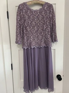 Alex Evenings Dress Women's Size 16 Gown Maxi Sparkles Wedding Formal Purple - Picture 1 of 6