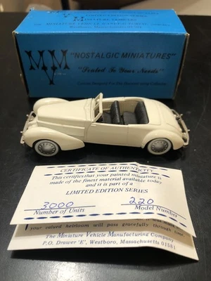 Nostalgic Miniatures 1936-37 White Cord 810-812 White Metal Model Car - 1/43 - Image 1 of 4