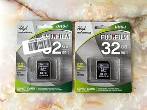 New Fujifilm 32GB High Performance SDHC Memory Cards UHS-1 Class 10 Sealed - Picture 1 of 6