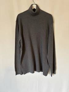 Canali Turtleneck Sweater Mens 54 3XL Cotton Gray Stretch NWOT - Picture 1 of 10