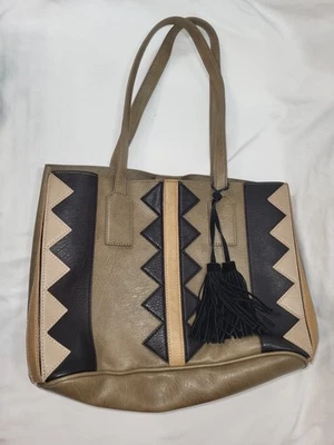 Bolso de Mano INC International Concepts Boho Azteca Negro Marrón Foto 1 de 4