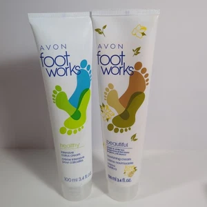 Avon Foot Works Lot Of 2 Healthy Callus Cream Beautiful Ginger White Tea Cream - Picture 1 of 7