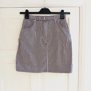 Short Skirt, Size 12, Black & White Checked, M&S Light Denim Style, Mini Skirt - Picture 1 of 5