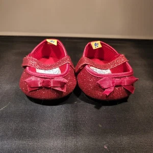 Build a Bear Red Glitter Shoes Sandals - Wizard of Oz, Ruby Slippers - Bild 1 von 3