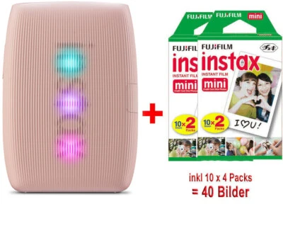 Fujifilm Instax Mini Link 3 rose pink EX D Sofortbilddrucker inkl. 40 Bilder - Bild 1 von 4