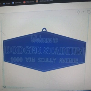 22-INCH LA DODGERS 3D Stadium SIGN MLB BASEBALL (2ND VERSION) - Picture 1 of 5