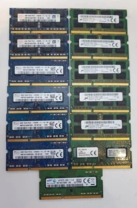 LOT: 13 x 4GB PC3L-12800S SO-DIMM - Mixed - Used - Tested - 52GB total - Bild 1 von 7