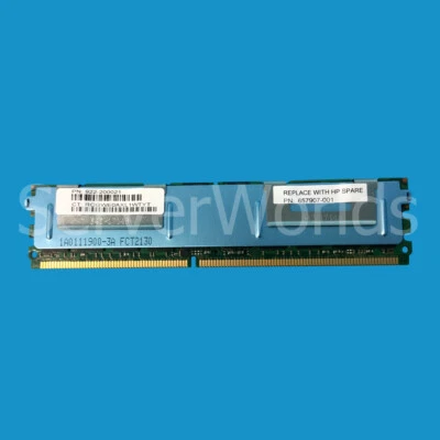 HP 657907-001 8GB FBDIMM Memory Module 922-200021 MT36HTF1G72FZ-667C1D6 - Image 1 of 2