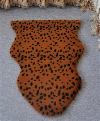 Tapete de pele sintética de coelho tapetes de área tapete quarto sala de estar tapetes peludos laváveis - Imagem 1 de 4
