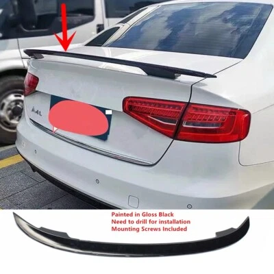 Universal Fits AUDI A4 2009-2016 B8 B8.5 S4 Sedan Gloss Black Trunk Spoiler Wing Foto 1 de 4