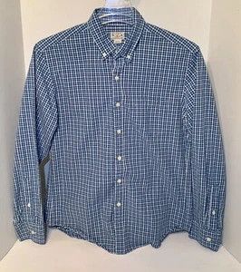 Camisa J Crew para Hombre Azul a Cuadros a Cuadros Mangas Largas con Botones Mediana Usada en Excelente Condición - Imagen 1 de 6