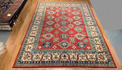 Alfombra de área 100 % lana anudada a mano 9 x 12 Foto 1 de 4