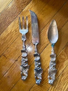 Vintage Copper Carving Salad Set Wall Decor - Picture 1 of 12