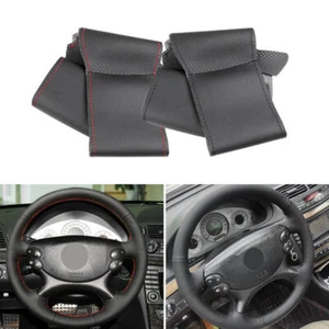 Coprivolante in pelle per Mercedes Benz E W211 CLK C209 C219 W463 SL R230 - Foto 1 di 14