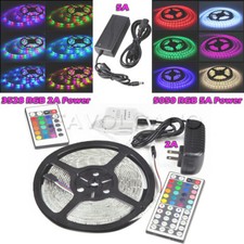 FC 10M 5M SMD 3528 5050 5630 300LEDs RGB White LED Strip Light 12V Power Supply