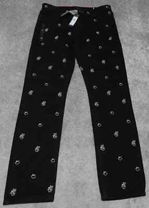 Tommy Hilfiger Slim Tapered Jeans Girl's Size 18 Black Embroidered Logo Denim  - Picture 1 of 16
