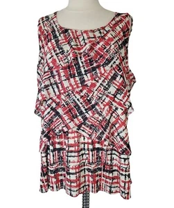 Roz & Ali Women’s 3X Tank Top Multicolored Stretch Layer Sleeveless Lined - Picture 1 of 12