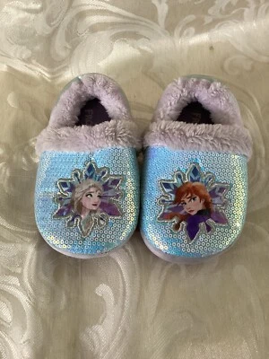 Toddler Girls' Frozen Slippers Purple/Blue - SZ . XL (11-12). - Image 1 of 4