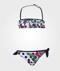 New Desigual Girls/Kids Carmel Navy Flower Bikini Swimwear Set M, L, XL - Picture 1 of 4