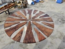 12" Clear Epoxy Round Table Top Resin Coffee Table Furniture Home Decor