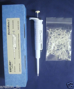 0.1-2.0uL Oxford Benchmate II Micro Pipette Single Channel Adjustable Volume P2 - Picture 1 of 5