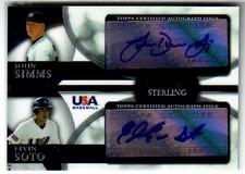 2010 Bowman Sterling USA Baseball Dual Autographs #BSDA10 John Simms Elvin Soto