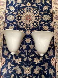 Pair  VINTAGE Lenox PorcelainWall Vase Pocket Sconces. Grandmoms HOUSE 1950s - Picture 1 of 13