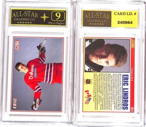 Eric Lindros, 1990-91 Score Bonus Card #B5 ASG 9 NM Rookie #2&1 - Picture 1 of 3