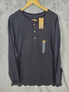 Foundry Shirt Men's 2XLT Black Henley Comfy Classic Casual Button NWT - Picture 1 of 14