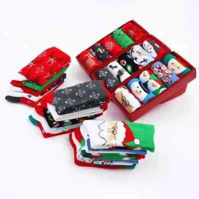 LOSTSOCKS 5 Pairs Christmas Colorful Socks with Box UK 4-8