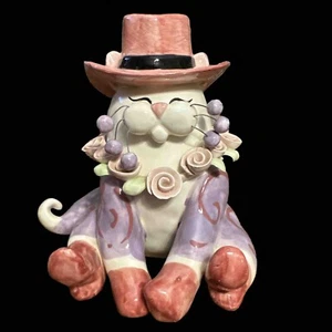 Amy Lacombe WhimsiClay Katze Figur 2002 Cowgirl Patsy Cowboyhut 21050 - Bild 1 von 9