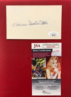 Clarence "Footsie" Blair Signed Card JSA Certified MLB Chicago Cubs (d.1982)! - Image 1 of 4