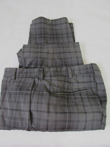 Pantaloni Nike Dry Fit Tour grigi standard fit a quadri golf da uomo taglia 34 32 flat front