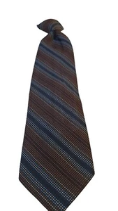 Vintage Retro Wembleytown Multicolor Embroidered Clip On Tie For Black/Brwn Suit - Picture 1 of 13
