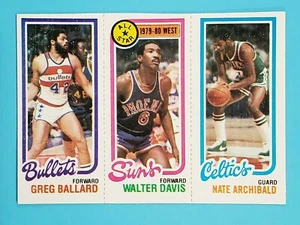 1980-81 Topps #33 Nate Archibald #4 Walter Davis #245 Greg Ballard 🏀 - Bild 1 von 2