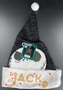 Official Disney Nightmare Before Christmas Jack Skellington Black Santa Hat NEW - Picture 1 of 3