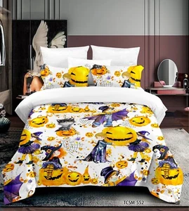 3D Halloween Witch Pattern Quilt Cover Set Duvet Cover Bedding Pillowcases - Picture 1 of 4