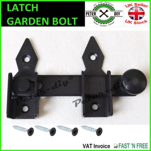 PESTILLO PARA PUERTA Perno de jardín COBERTIZO ESTABLE NEGRO PERNO DE PUERTA TRASERA DE JARDÍN Tornillos de bloqueo - Imagen 1 de 2