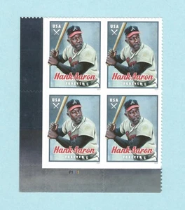 Sc # 5908 ~ Plate # Block ~ Forever Issue, Hank Aaron - Picture 1 of 1