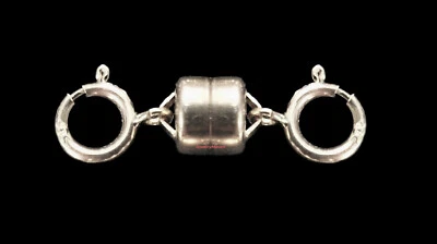 5.5mm 925 Sterling Silver STRONG MAGNETIC CLASP Chain Extender 5mm Spring ring - Image 1 of 4
