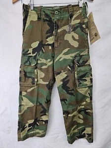 Rothco Military Paratrooper Cargo Fatigue Pants Size M Kid's Camo Print Youth - Picture 1 of 3
