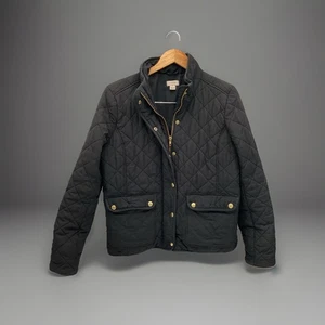 J.Crew Damen Steppjacke schwarz mit goldenen Druckknöpfen Größe L - Bild 1 von 12