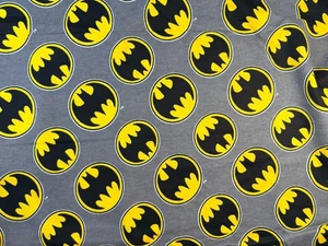 Batman Flannel Fabric DC Comics 4 Yards × 44" Black Yellow Hero Caped Crusader - Picture 1 of 4