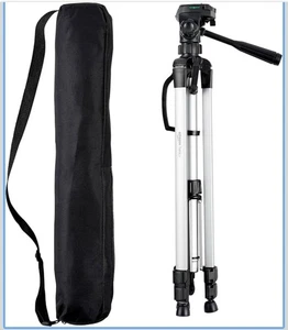 Amazon Basics 60-Inch Lightweight Tripod with Bag in Black/Silver - Picture 1 of 8