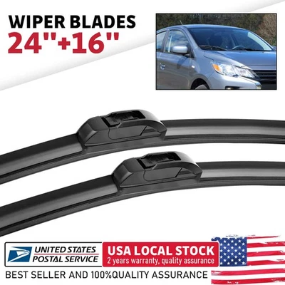 New All Season 24"&16" Windshield U-hook Wiper Blades For Lexus LS430 2001-2006 - Image 1 of 4